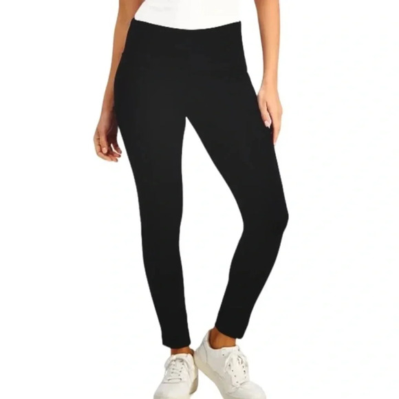 Style & Co. slim leg pants Black Stretch Pull on NWT Women’s size L Petite - Picture 1 of 13